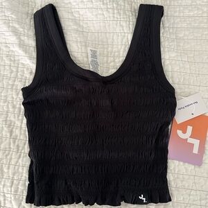JoyLab Black Textured Tank Top